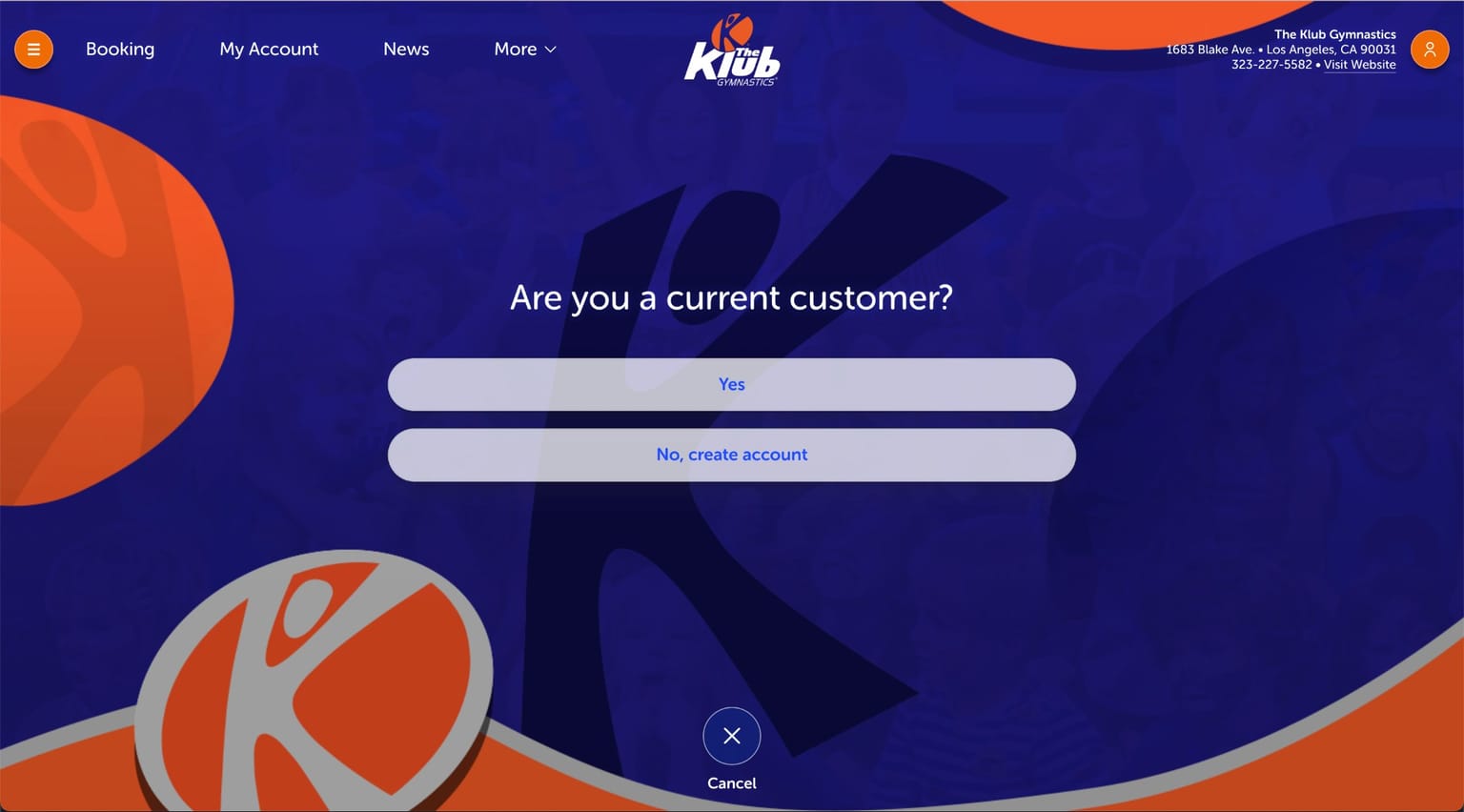The Parent Portal asking "Are you a current customer?"